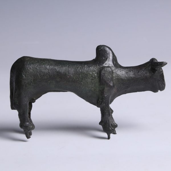 Urartian Zebu Bull Bronze Sculpture