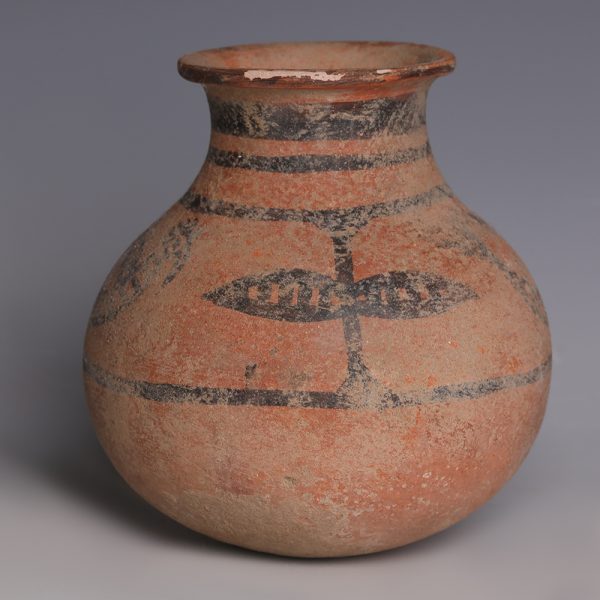 Ancient Persian Globular Terracotta Jar