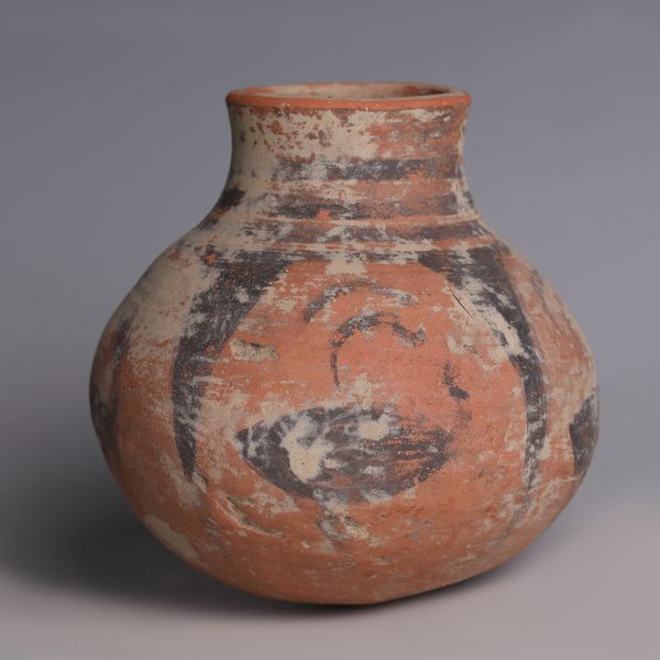 Western Asiatic Terracotta Jar with Ibexes