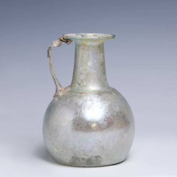Ancient Roman Pale Blue Glass Jug