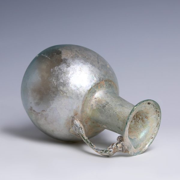 Ancient Roman Pale Blue Glass Jug