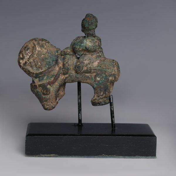 Haasanlu Votive Bronze Sculpture of A Man Riding A Horse