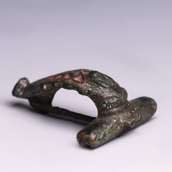 Romano-British Bronze Enamelled Sawfish-Type Brooch