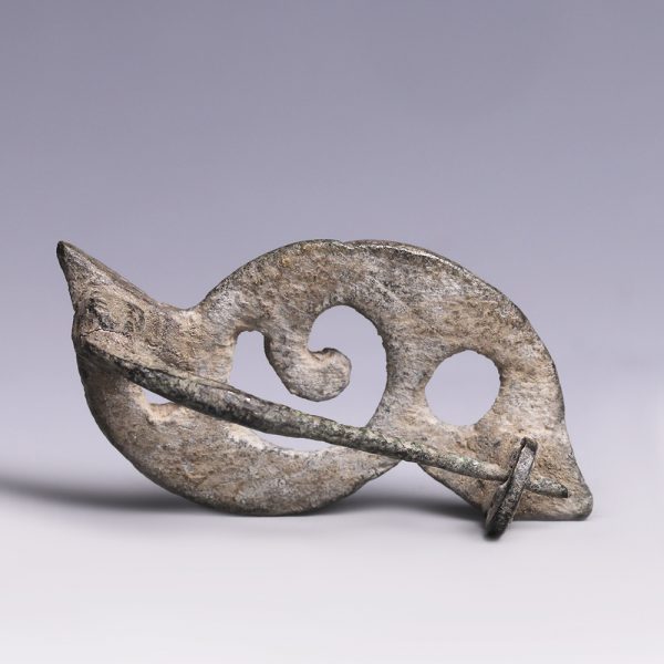 Romano-British Bronze Openwork Celtic Trumpet Brooch
