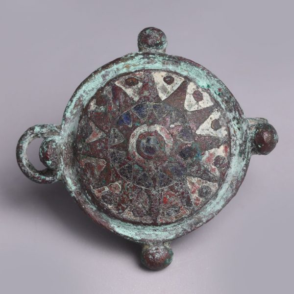 Romano-British Disc Brooch with Enamelled Decoration