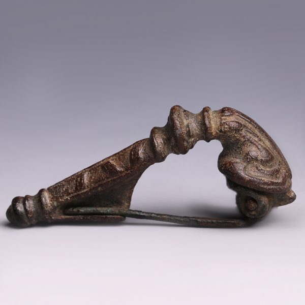 Romano-Celtic Bronze Trumpet Brooch