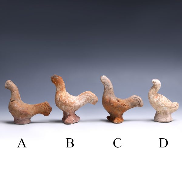 Selection of Eastern Han Dynasty Rooster Statuettes