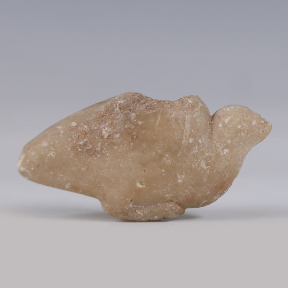 Old Babylonian Bird-Shaped Alabaster Cosmetic Vessel Old Babylonian Bird-Shaped Alabaster Cosmetic Vessel