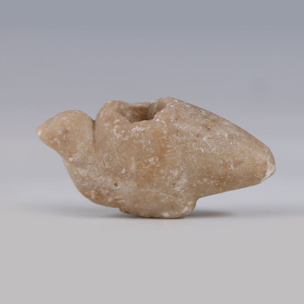 Old Babylonian Bird-Shaped Alabaster Cosmetic Vessel Old Babylonian Bird-Shaped Alabaster Cosmetic Vessel
