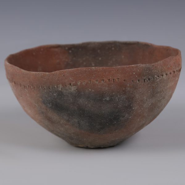 Holy Land Terracotta Burnished Bowl with Perforated Decoration