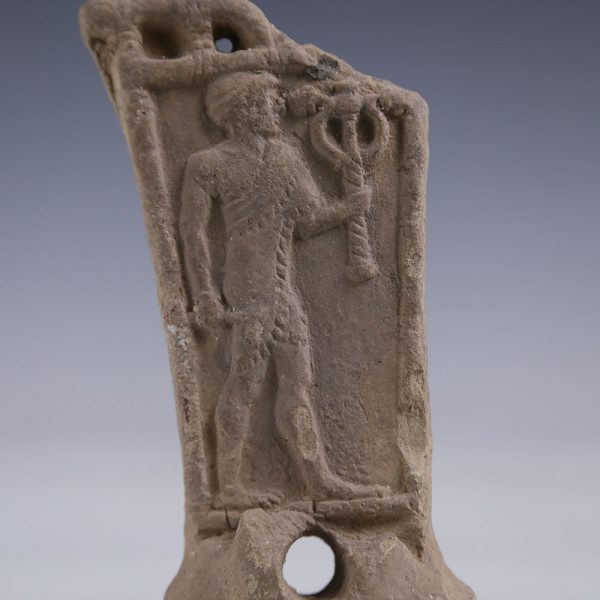 Old Babylonian Terracotta Votive Chariot with the Deity Nergal