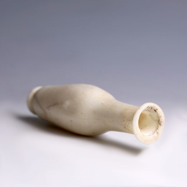Ancient Roman Opaque White Glass Bottle