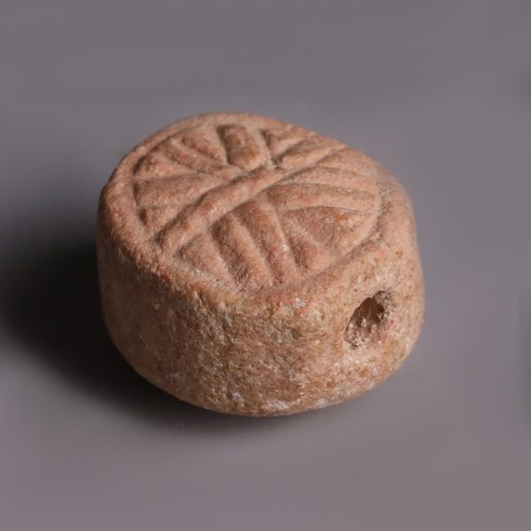 Canaanite Stamp Seal with Geometric Floral Pattern