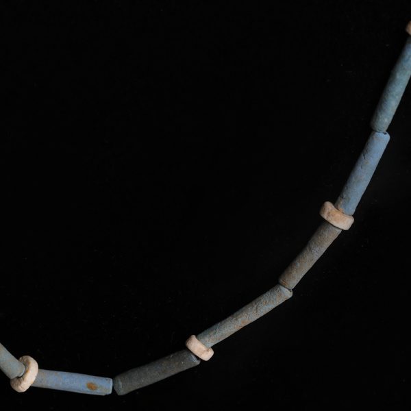 Egyptian Necklace with Blue Faience Beads