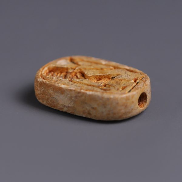 Egyptian Steatite Janiform Scaraboid from the Hyksos Period