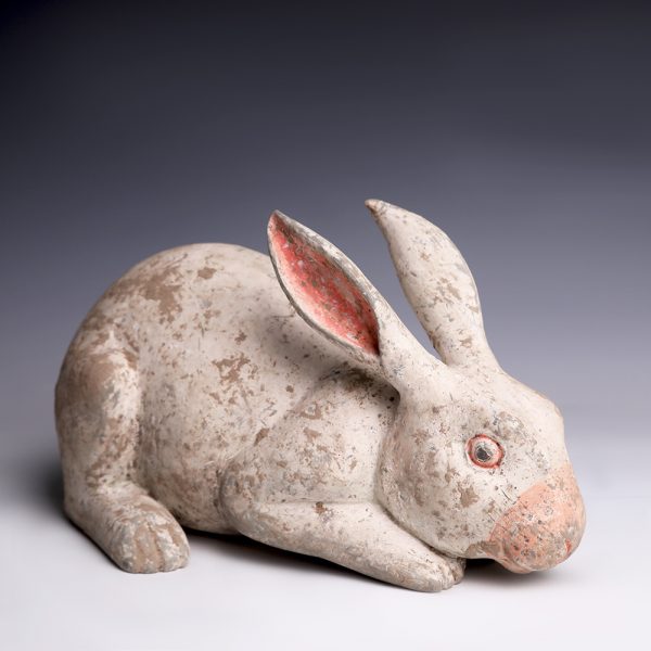 Han Dynasty Terracotta Statuette of a Rabbit