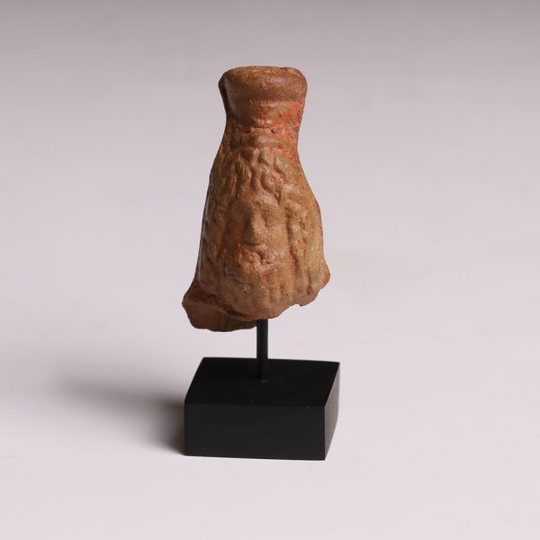 Romano-Egyptian Votive Terracotta Head of Serapis