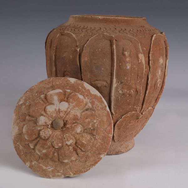 Yuan Terracotta Buddhist Reliquary Jar
