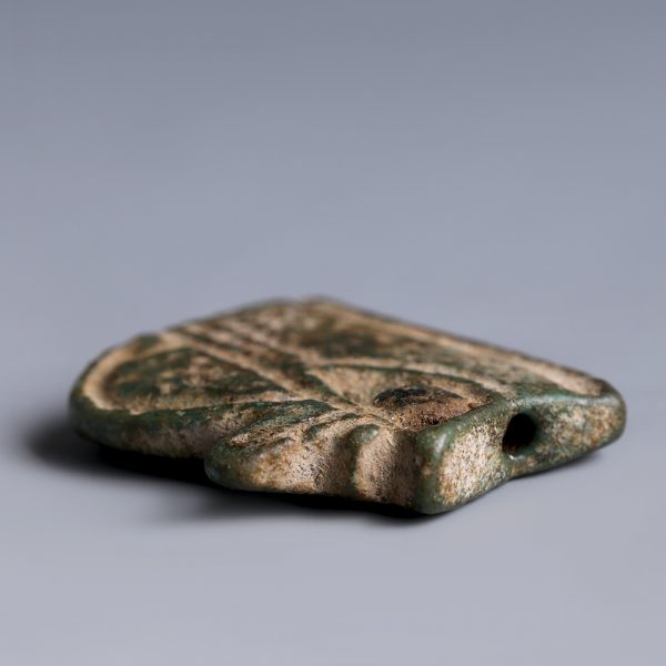 Ancient Egyptian Green Faience Wedjat Amulet