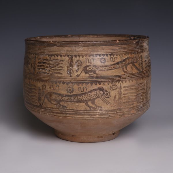 Indus Valley Painted Jar with Zoomorphic Decoration