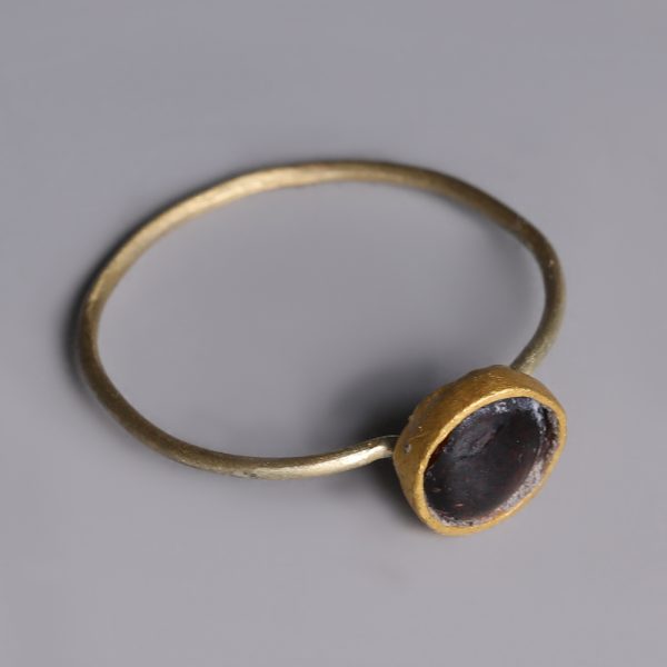 Near Eastern Gold Ring with Garnet