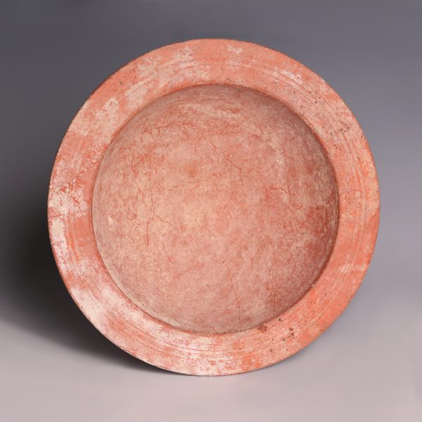 Roman Redware Dish with Flattened Rim