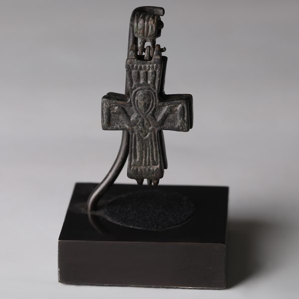 Byzantine Bronze Enkolpion Cross