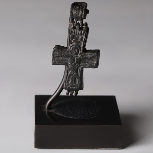 Byzantine Bronze Enkolpion Cross