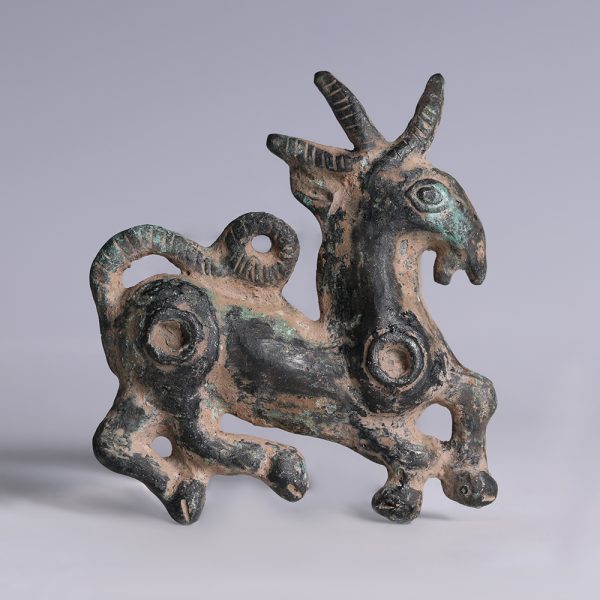 Ordos Bronze Plaque of a Galloping Antelope
