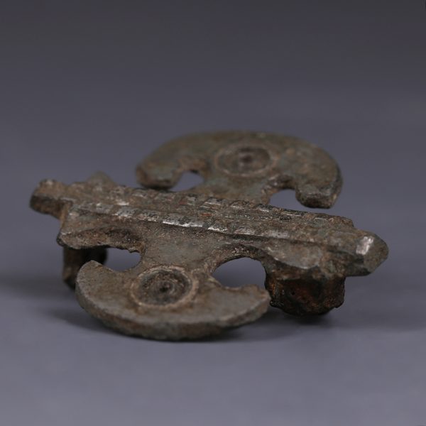 Ancient Roman Bronze Axe Brooch