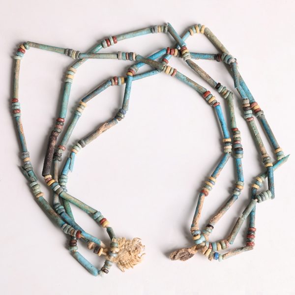 Egyptian Double-Stranded Faience Necklace