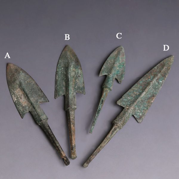 Selection of Barbed Luristan Bronze Arrowheads