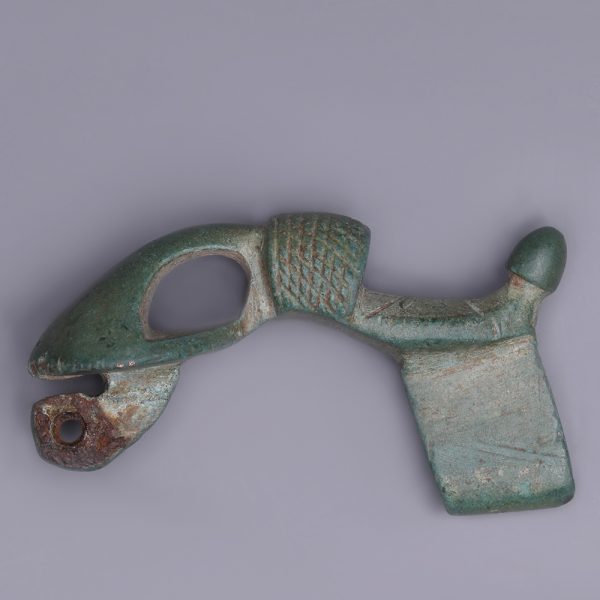 Roman Bronze Trumpet-Head Brooch