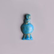 Ancient Egyptian Triple-Blossomed Flower Egyptian Faience Amulet