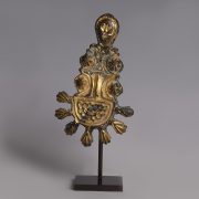 Merovingian Bronze-Gilt Headed Brooch