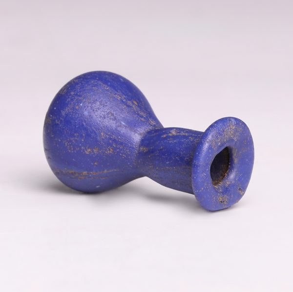Miniature Roman Cobalt Blue Glass Perfume Bottle