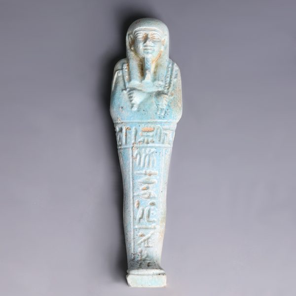 Ancient Egyptian Faience Ushabti for Padi-Usir
