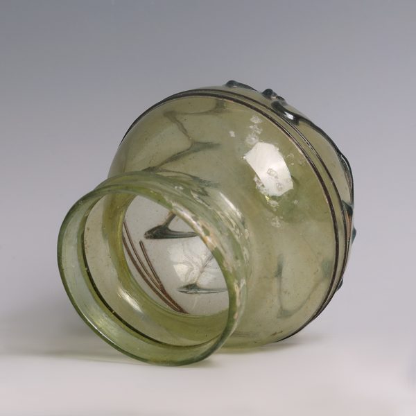 Ancient Roman Green Glass Jar