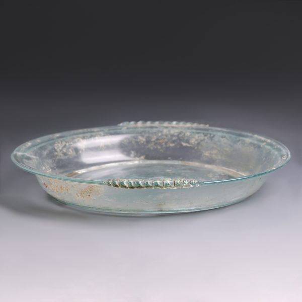 Roman Pale Blue Glass Dish