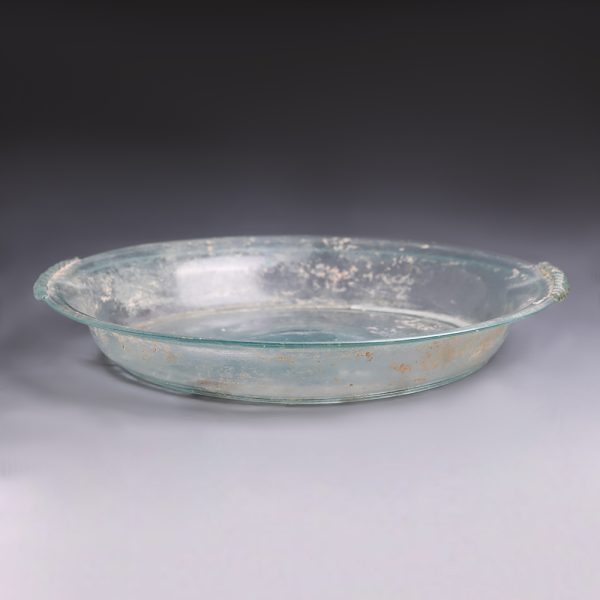 Roman Pale Blue Glass Dish