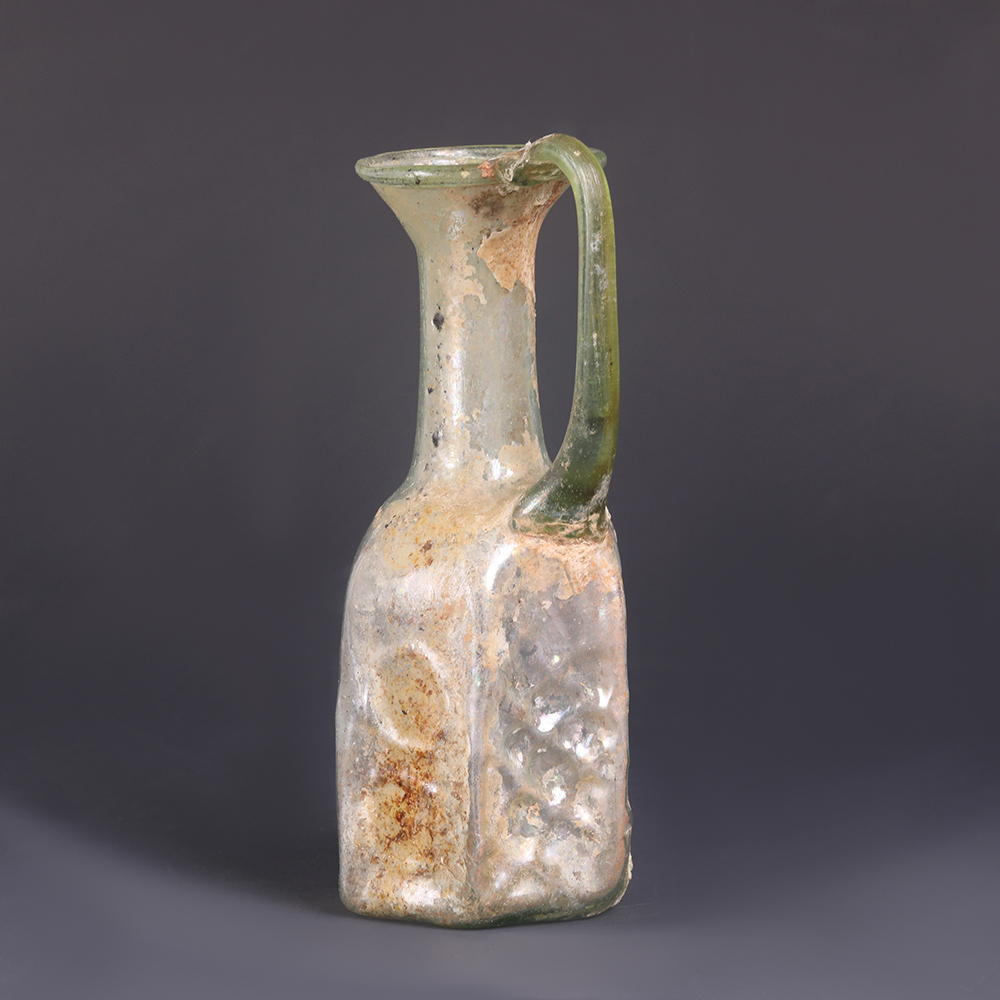 Roman Light Green Glass Jug Roman Light Green Glass Jug