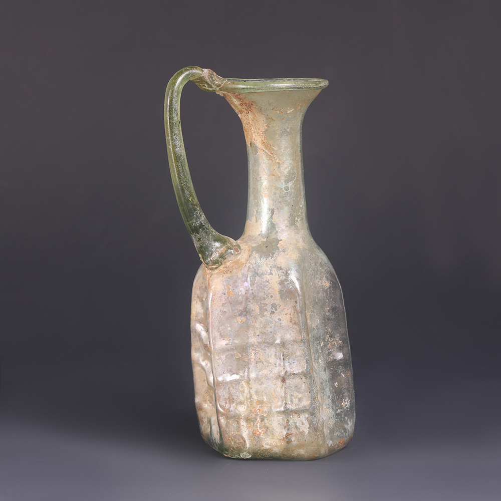 Roman Light Green Glass Jug Roman Light Green Glass Jug
