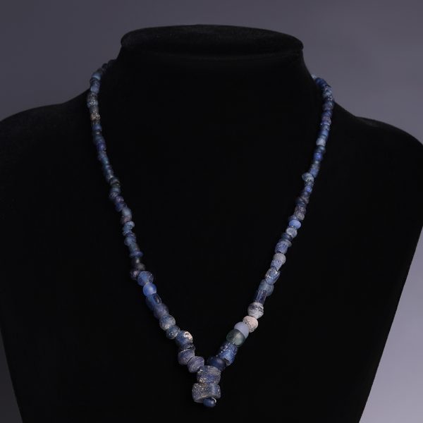 Roman Blue Glass Beaded Necklace