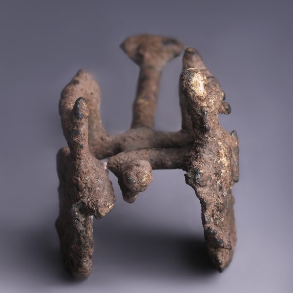 Luristan Bronze Two-Wheeled Cart Statuette