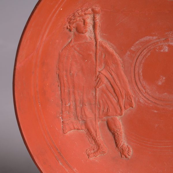 Roman Redware Bowl With Bacchus Relief