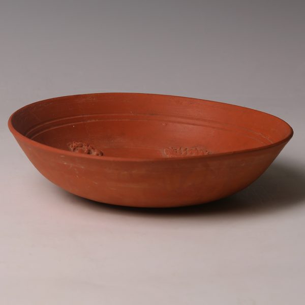 Roman Redware Bowl With Bacchus Relief