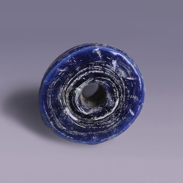 Ancient Roman Blue Glass Spindle Whorl