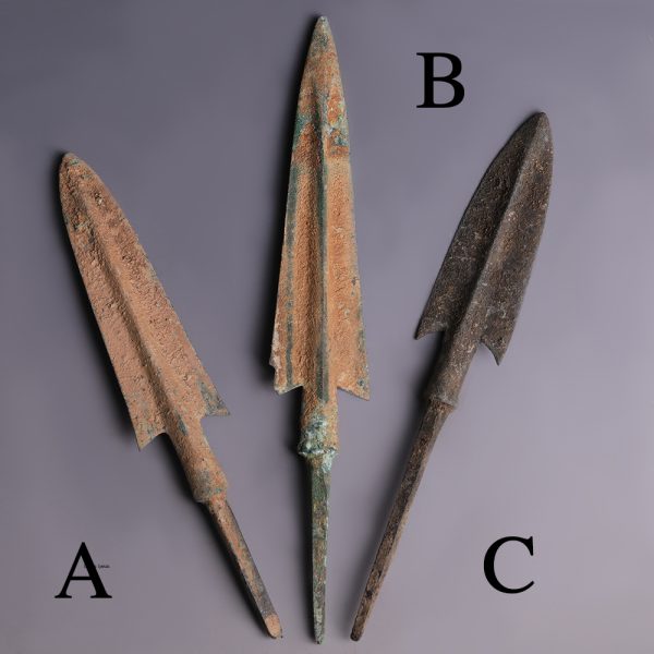 Selection of Bronze Luristan Arrowheads