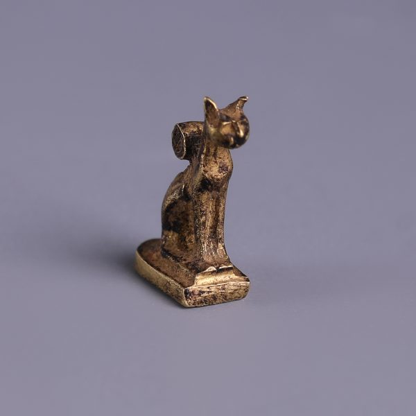 Egyptian Gold Bastet Amulet