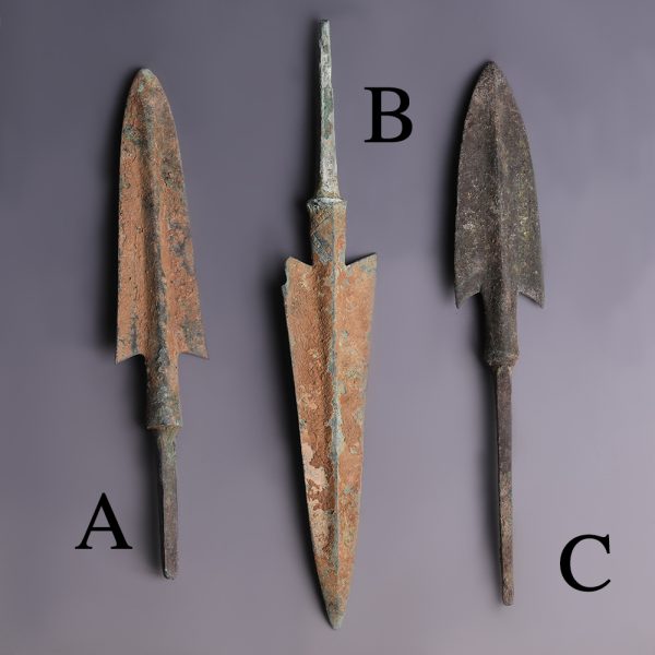 Selection of Bronze Luristan Arrowheads